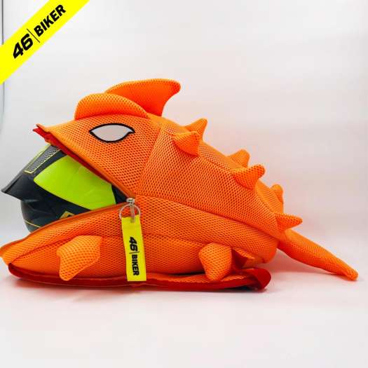 Balo khủng long cam dễ thương vải lưới, vải nhung cỡ trung đựng đồ dùng, sách vở đi học đi chơi - balo nam nữ