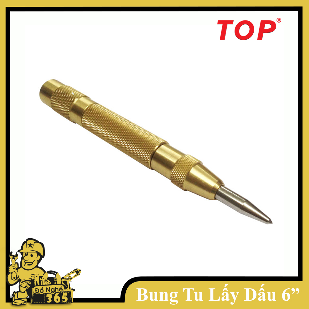 Đục lấy dấu tự động (Bung tu) đầu hợp kim 6" Top, bung tu lấy dấu tự động, dụng cụ đục lấy dấu chế tạo bằng thép S2 có độ cứng cao