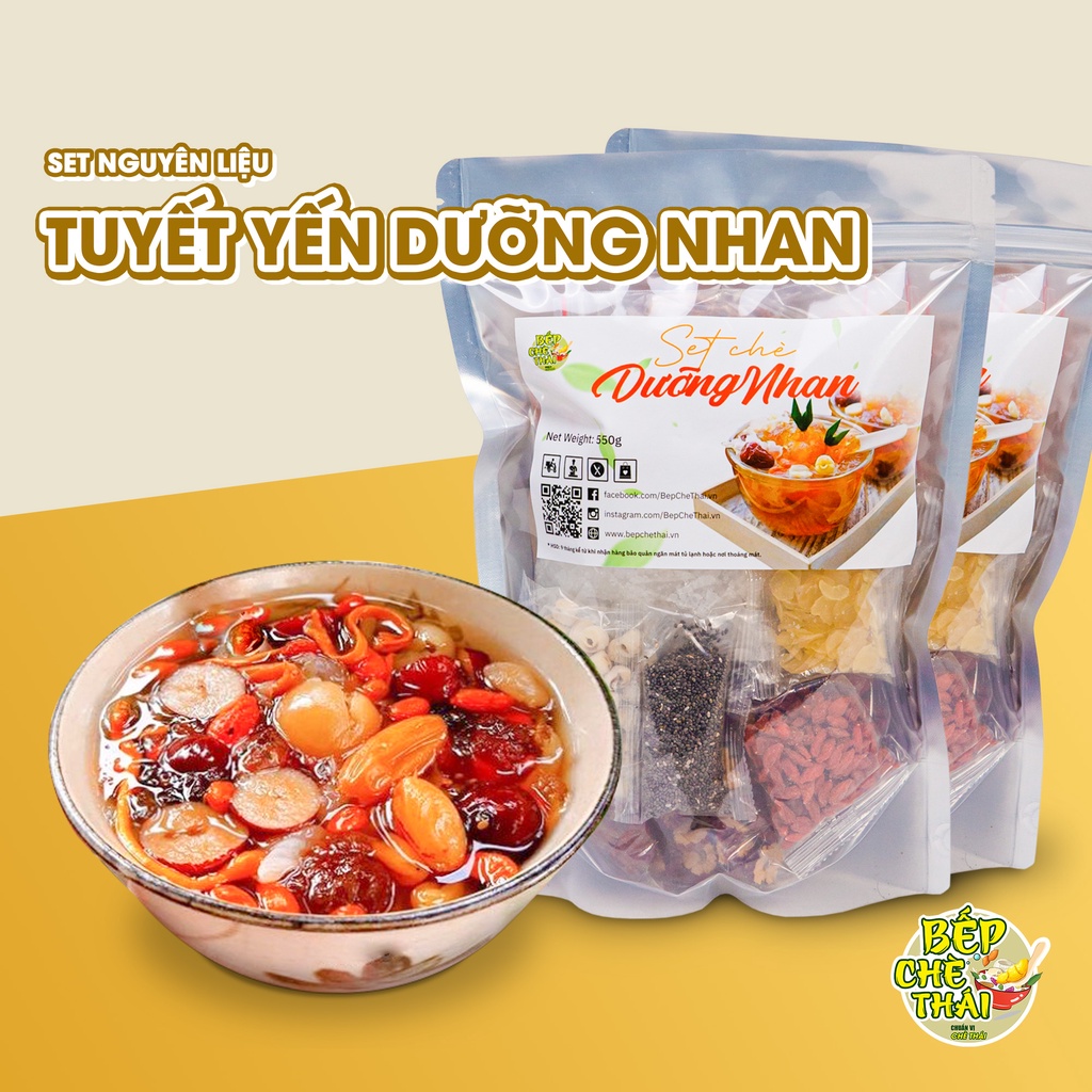Chè tuyết yến dưỡng nhan set nấu 25-30 chén bếp chè thái