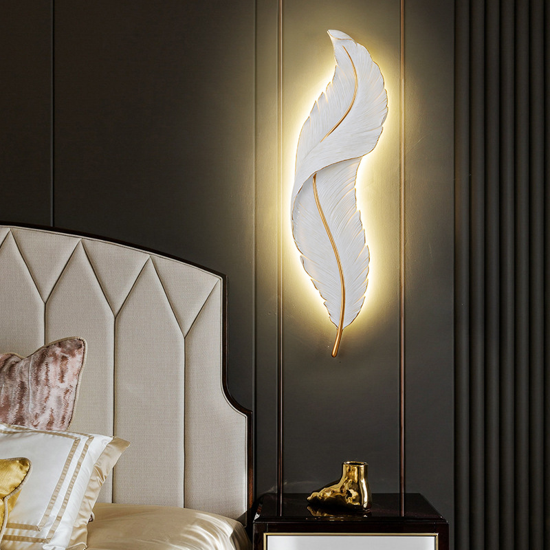 Nordic LED wall lamp modern light luxury wall lights sconces leaf model