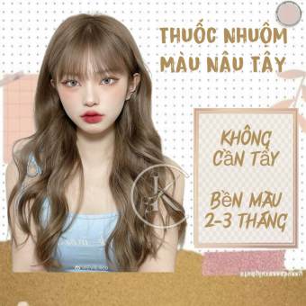 Thuốc nhuộm tóc Nâu Tây, thuốc nhuộm tóc màu Nâu Tây không cần tẩy tại nhà 100g.Khanh.Color