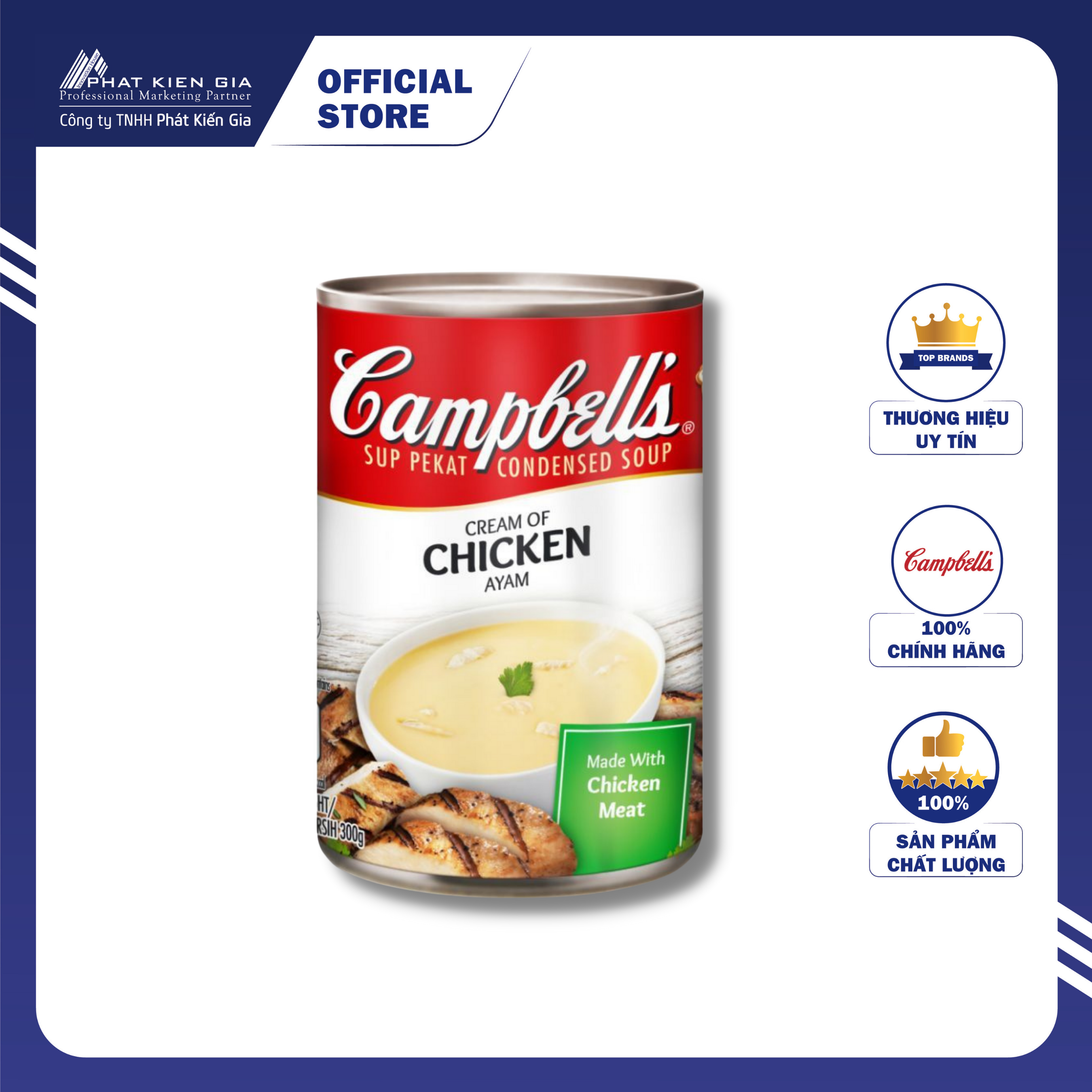 Súp kem gà campbell's 300g