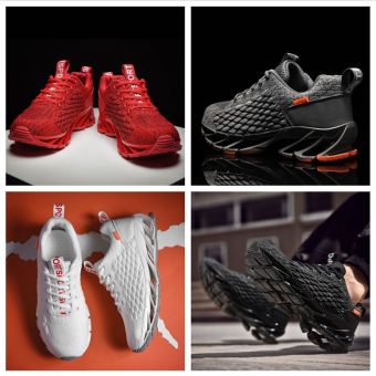 CODBa Shi Hàng Có Sẵn Giày Thể Thao Dệt Kim Màu Đen Size Lớn Thoải Mái Chống Trượt Chống Mài Mòn Thời Trang Thường Ngày Cho Nam / Nữ Chạy Bộ Ngoài Trời