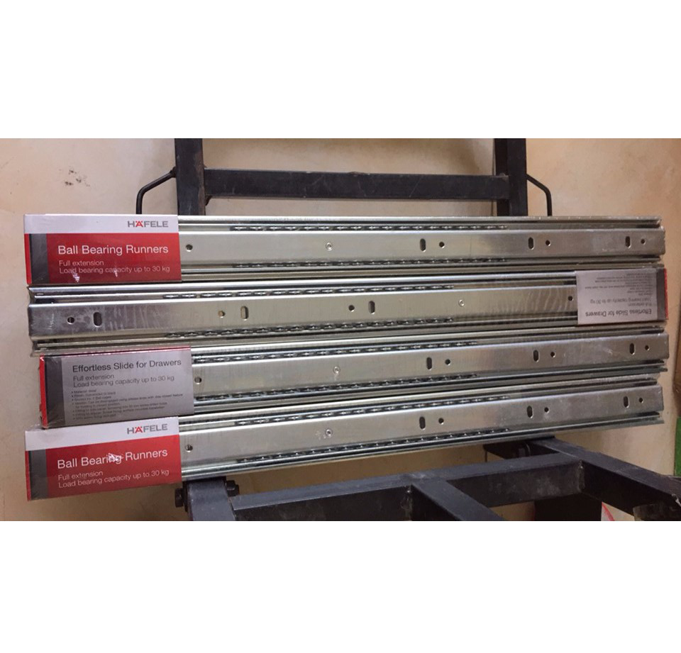 Ray Trượt Ray Ngăn Kéo giảm chấn và không giảm chấn của hãng HAFELE-GERMANY (Đức) nhập khẩu.