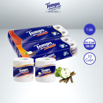 Lốc Giấy Vệ Sinh Cao Cấp Tempo (Lốc 10 Cuộn)