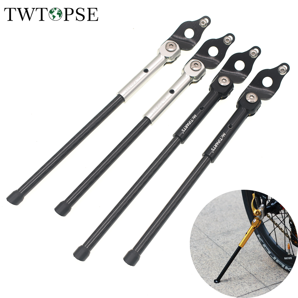 Twtopse chân chống xe đạp bằng carbon 18 "20" cho birdy 1 2 3 p40 chân chống bên xe đạp gấp cổ điển ti giá đỡ nhẹ mr.tiparts phần