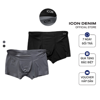 Quần Lót Nam Boxer Thun Lạnh ICON DENIM CoolMax co dãn 4 chiều thoáng mát thấm hút mồ hôi tốt BXID0009