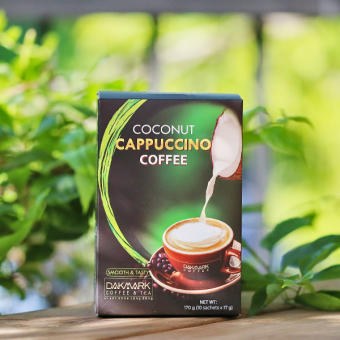 Hộp Cà phê Cappuccino Dừa hòa tan DakMark - (10gói x 17g)