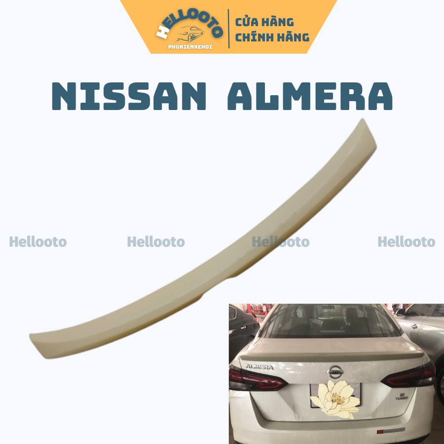 Đuôi gió thể thao, cánh lướt gió Xe Nissan Almera 2021 2022- Hàng Mộc Chưa Sơn mẫu 02 kiểu dáng thể thao hiện đại