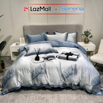 Ga Giường 5 Món Lụa Tencel SERENA Chính Hãng Chuẩn Khách Sạn 5 Sao Bộ Chăn Ga Ra Drap Gối Mền Nệm Niệm Đệm 5 Món Phi Lụa Tencel Trải Phủ Bọc Giường Mát Lạnh Sang Trọng Full Cao Cấp