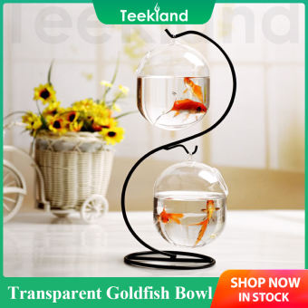 Bể Cá Trong Suốt Treo Khung Sắt Kính Để Bàn Văn Phòng Bể Cá Sinh Thái Sáng Tạo Nhỏ