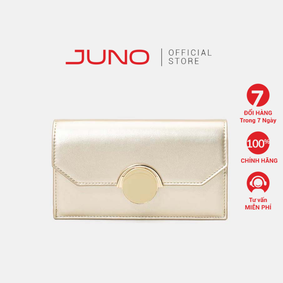 Ví Nữ Cầm Tay Thời Trang JUNO Khoá Trang Trí Cùng Màu VI136