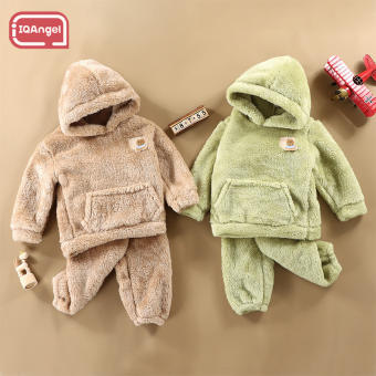 IQANGEL Đồ Ngủ Vải Flanen Cho Trẻ Em Đồ Mặc Nhà Cho Bé Trai Và Bé Gái Dày Dặn Ấm Áp