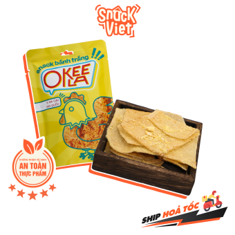Snack Bánh Tráng OKEELA Vị Gà Cay Hàn Quốc - Túi 30g Đồ Ăn Vặt Giá Rẻ Sài Gòn