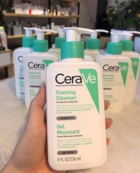 Sữa rửa mặt dịu nhẹ Cerave Foaming Cleanser Gel Moussant cho da dầu 236ml