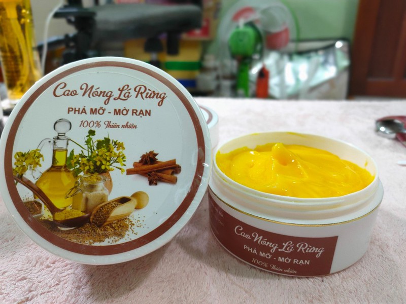 Cao nóng lá rừng tan mỡ mờ rạn da