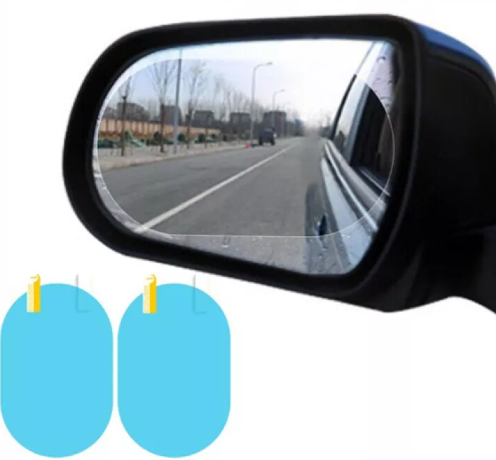 Miếng dán chống bám nước gương hậu, 100mm*150mm, Bộ 02 miếng to, Miếng nano dán gương ô tô