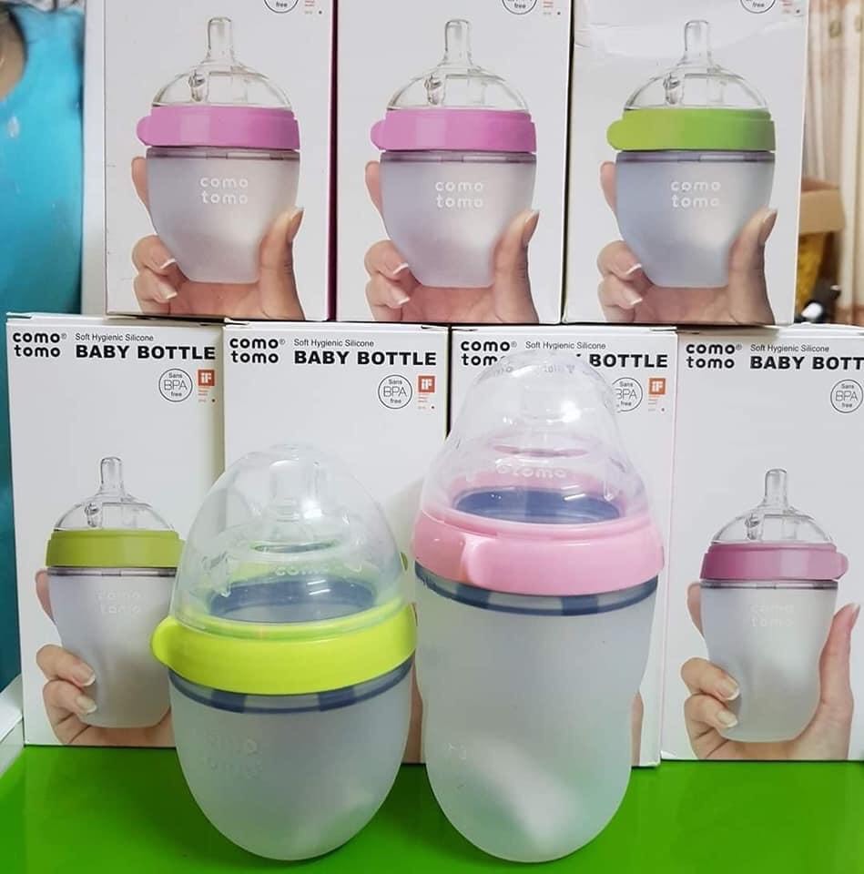 Bình sữa Comotomo, Kichilachi siêu mềm 250ml giống ti mẹ