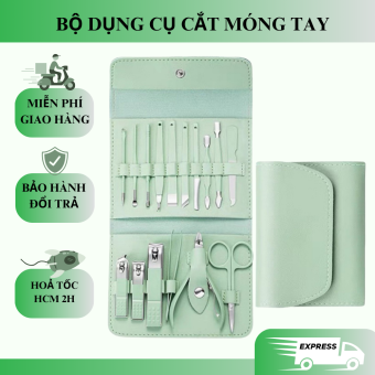 BỘ CẮT MÓNG TAY 16 MÓN , BỘ LÀM MÓNG  DỤNG CỤ CẮT MÓNG TAY BẰNG THÉP KHÔNG GỈ