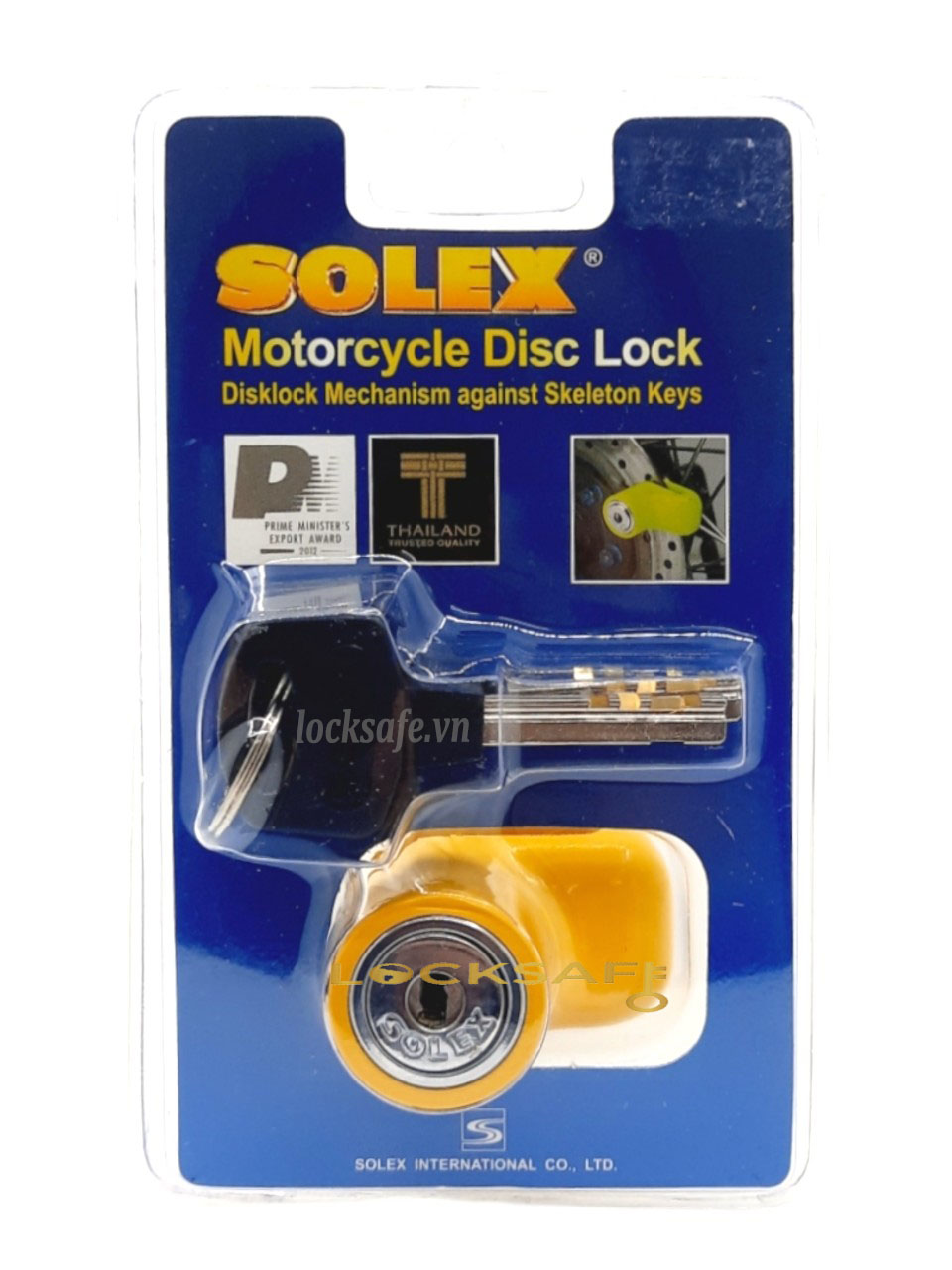 Khóa Thắng Đĩa Chống Trộm Xe máy SOLEX 9025 Nhỏ Gọn Hàng Thái Lan Chính Hãng Bảo Hành 12 Tháng