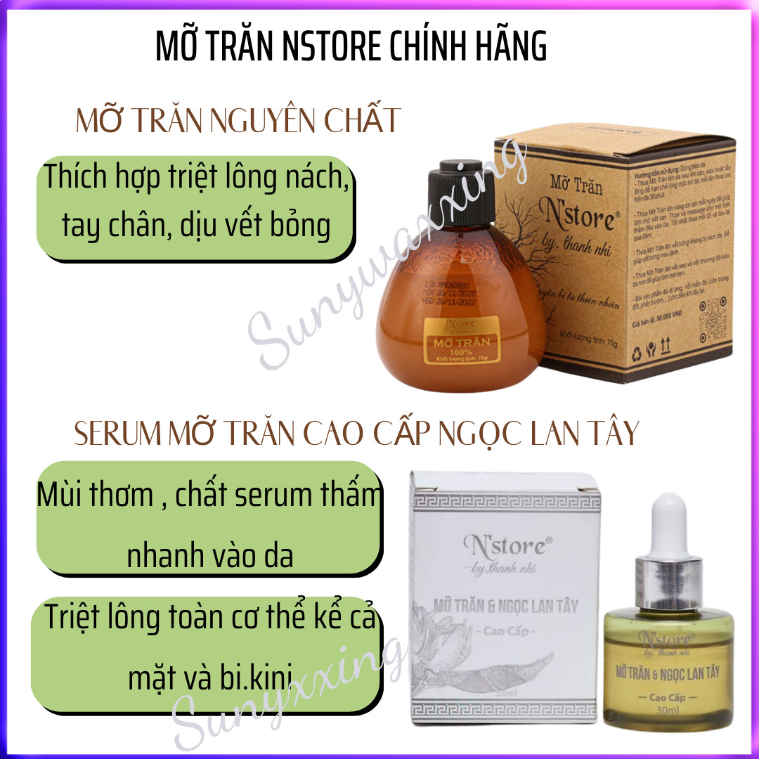 Mỡ trăn triệt lông Nstore CHÍNH HÃNG, mỡ trăn nguyên chất, Serum mỡ trăn ngọc lan tây
