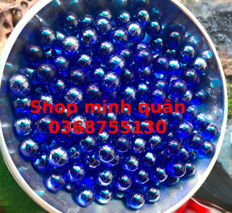 Bi ve - combo 100,200 viên bi ve xanh than đường kính 1.6cm