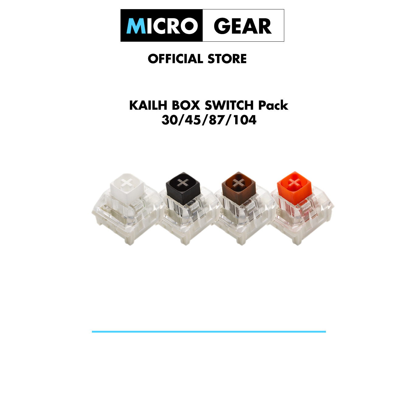 Gói Công tắc phím cơ - Kailh Box Switch (Red / Brown / White) - Pack 30/45/87/104