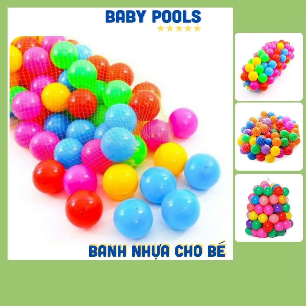 Banh Nhựa Mini Cho Bé Banh Chơi Trong Nhà Banh Thả Hồ Bơi & Bồn Tắm
