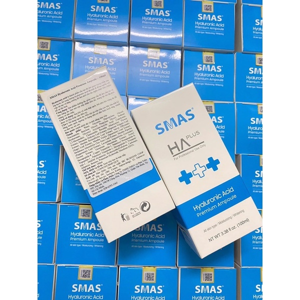 Smas HA Plus 100ml tinh chất dưỡng cấp ẩm sáng da Hyaluronic acid hàn quốc phục hồi da sau peel