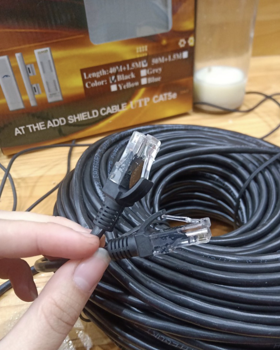 DÂY CÁP MẠNG CAT5E bấm sẵn 2 đầu dài 50M NETGEER ( full box)