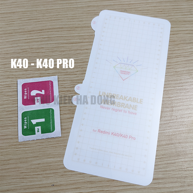 Miếng dán ppf full mặt sau xiaomi redmi k40 / k40 pro