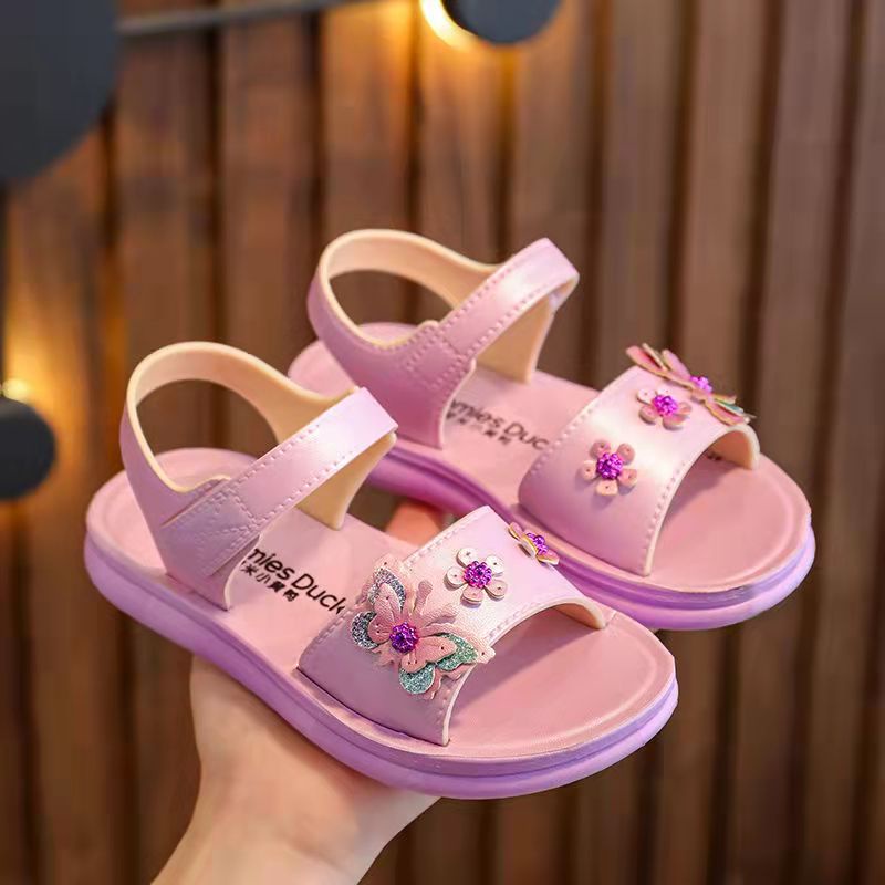 Girls sales flower sandals