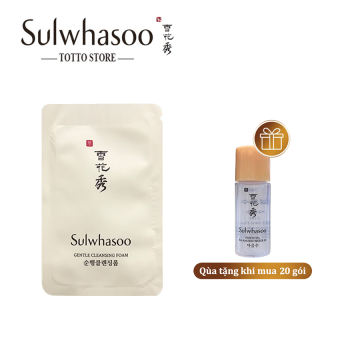 Sữa rửa mặt Sulwhasoo Gentle Cleansing Foam Ex 2ml/gói - Sửa rửa mặt làm sạch da dịu nhẹ Sulwhasoo