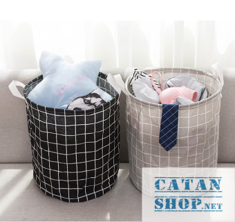 Giỏ vải, Sọt, Túi đựng quần áo chăn màn vải canvas không thấm nước, giỏ đựng đồ đa năng W02