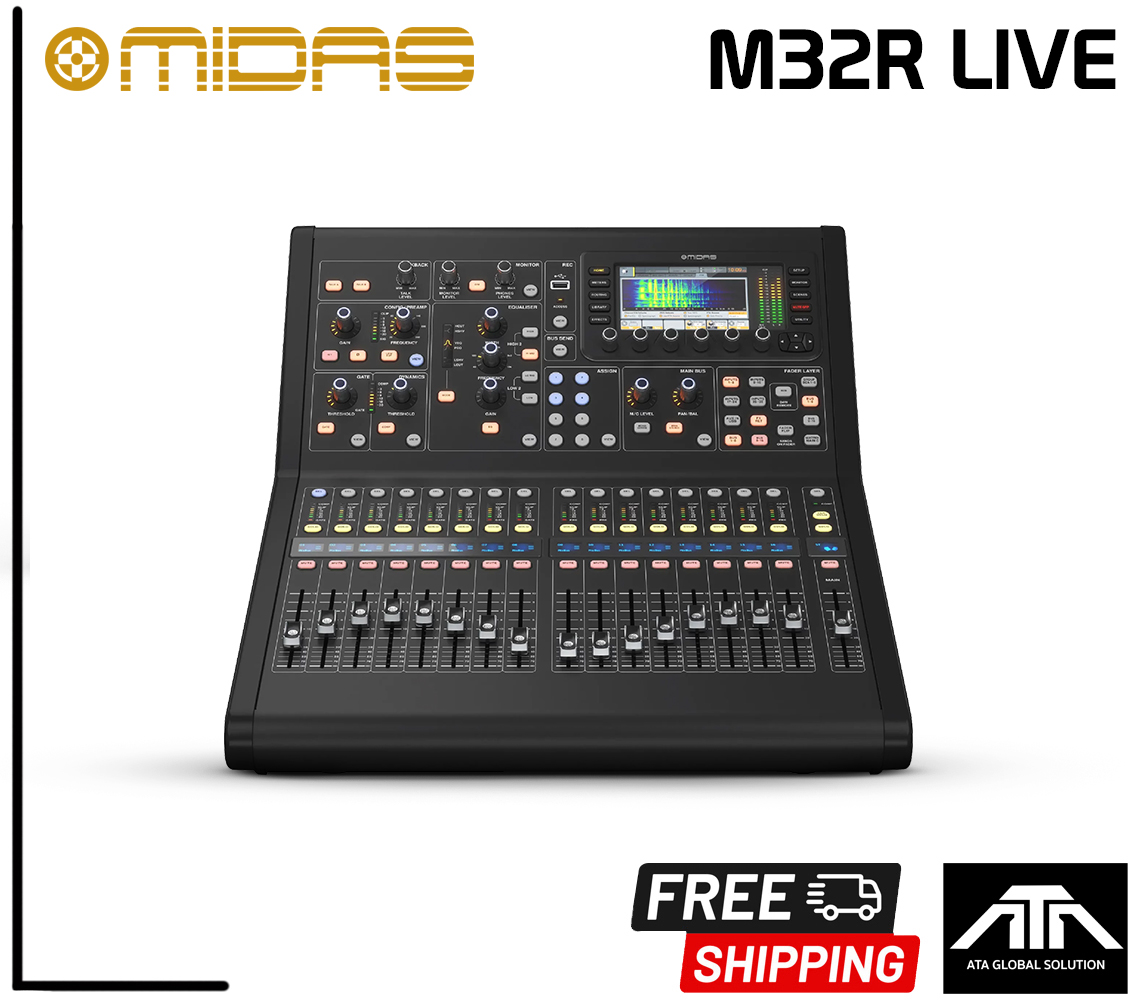 MIDAS M32R LIVE Digital Console for Live and Studio with 40 Input Channels 16 Microphone Preamplifiers and 25 Mix Buses and Live Multitrack Recording ราคา 94,000 บาท*ส่งฟรี