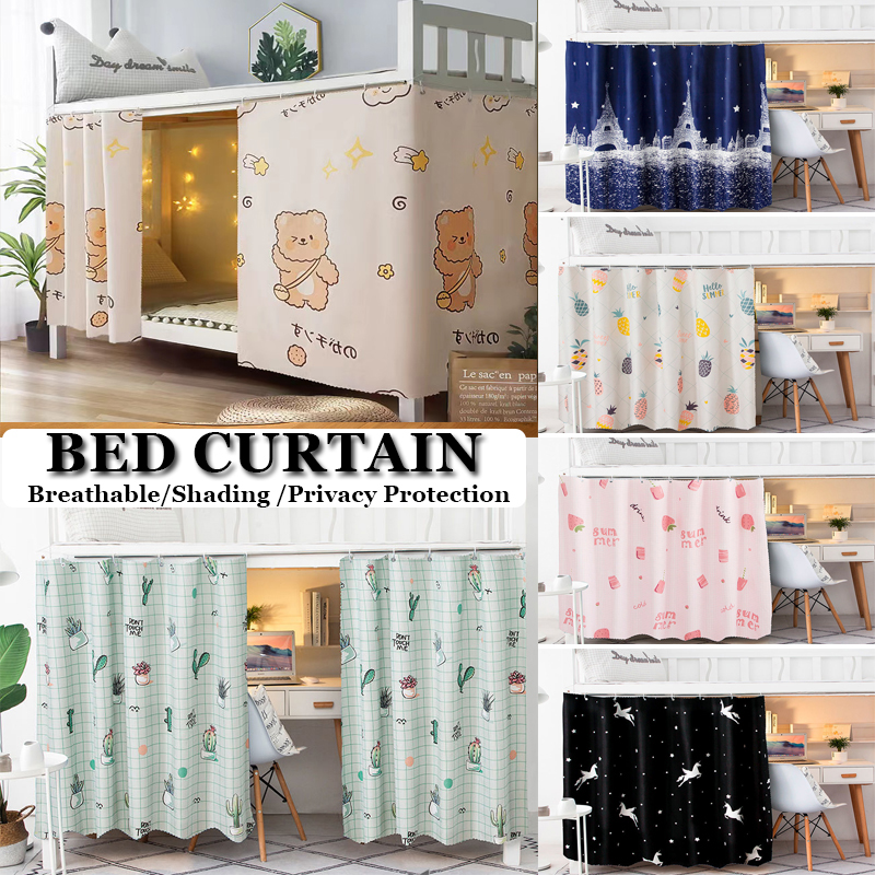 Malawa Rèm Cửa Giường Ký Túc Xá Sinh Viên 1.15M * 2M, Rèm Vải Che Nắng Cho Giường Đơn Phòng Ngủ Bé Trai Bé Gái Đại Học