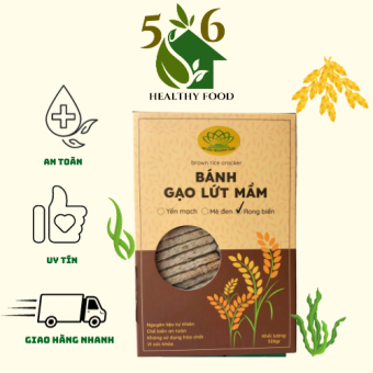 Bánh gạo lứt mầm rong biển 320gr , ăn chay, ăn kiêng