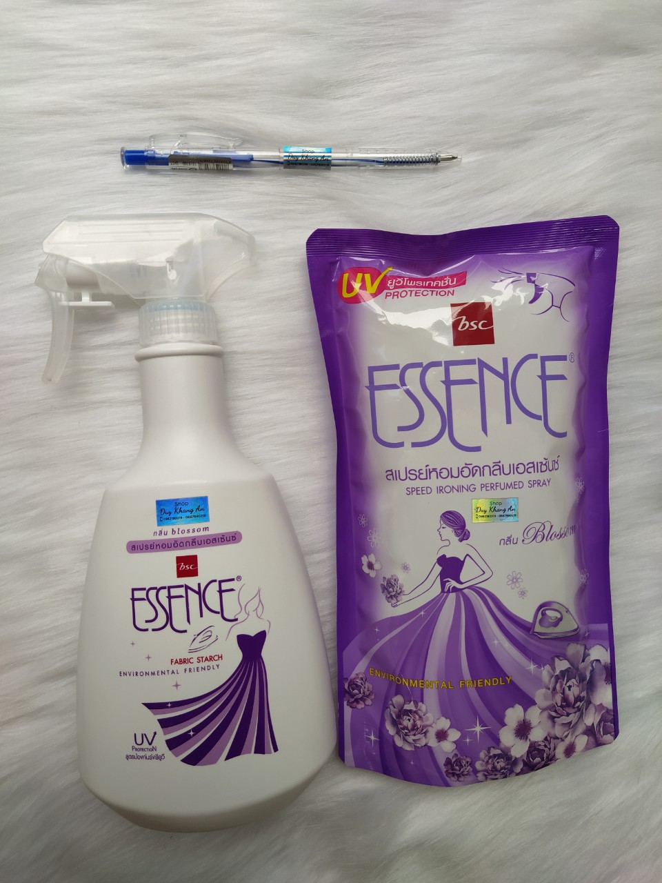 Combo ̣̣̣chai+túi xịt ủi Essence -Shop GS An Khang