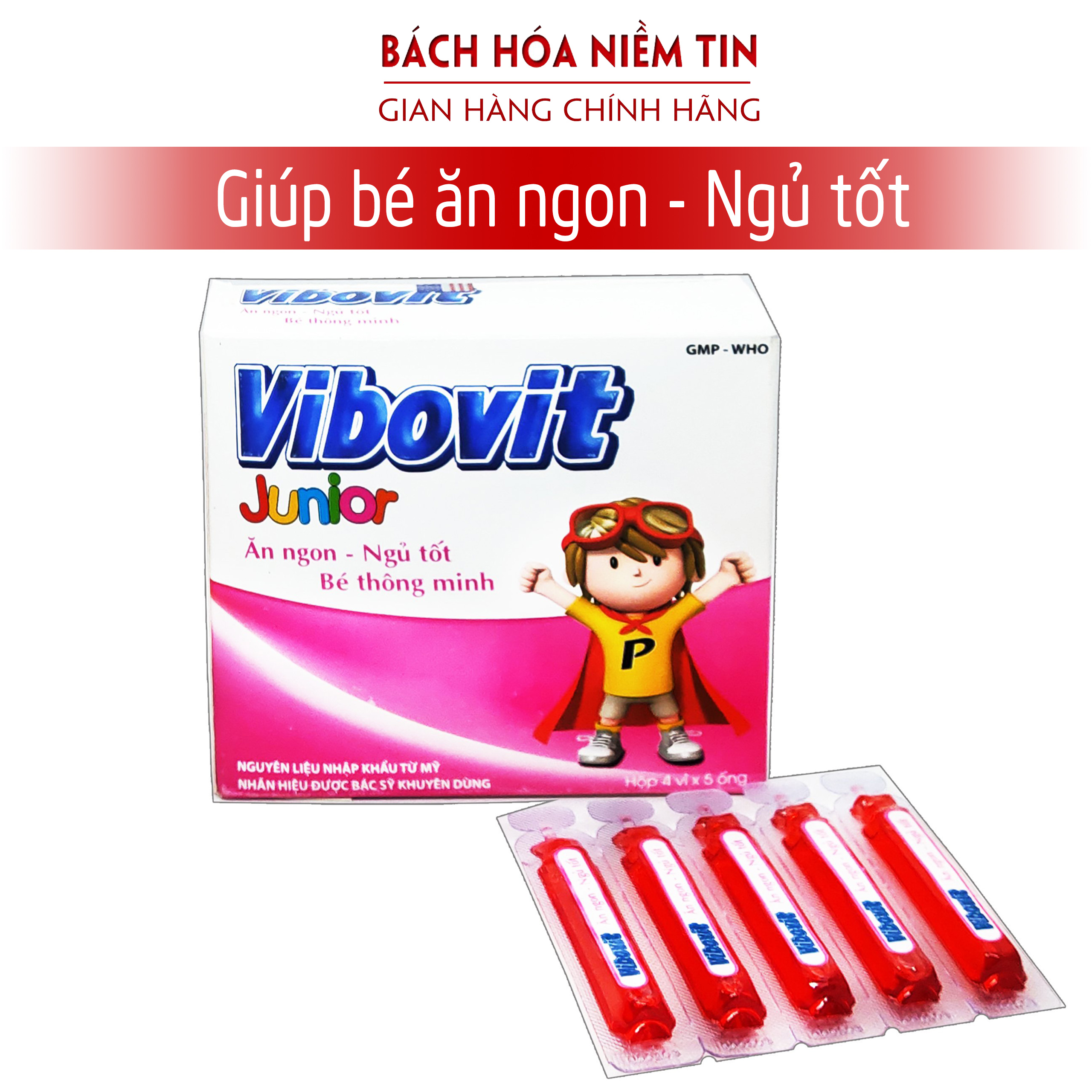 Bé Ăn Ngon Siro Vibovit Junior - Bổ sung axit amin, enzym