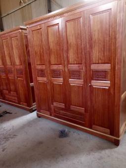 Tủ quần áo 4 buồng gỗ xoan đào
