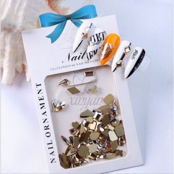 Đá chân bằng mix size 100 viên, Trắng, AB, Vàng- Cheap nail