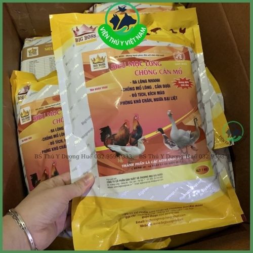 Siêu mọc lông chống cắn mổ, mọc lông nhanh, đỏ tích, kích mào, phòng khô chân cho gà, vịt