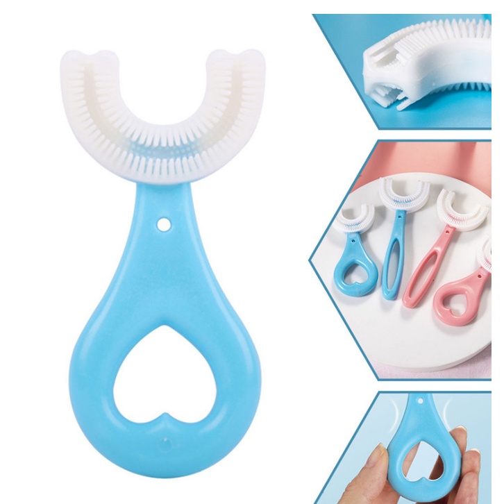 Set 2 Bàn Chải Đánh Răng Silicon Chữ U - Bàn Chải Đánh Răng Dành Cho Trẻ Em (Từ 2 Đến 6 Tuổi)