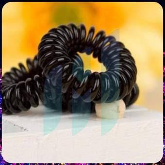 Dây buộc tóc xoắn dễ thương tiện ích, màu đen