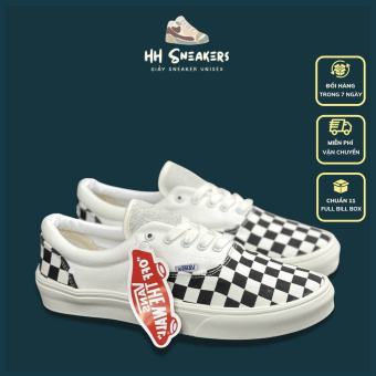 Giày Vans caro buộc dây classic - Giày thể thao nam nữ Vans caro dây vải canvas cao cấp đi học đi chơi hh2 Full Box