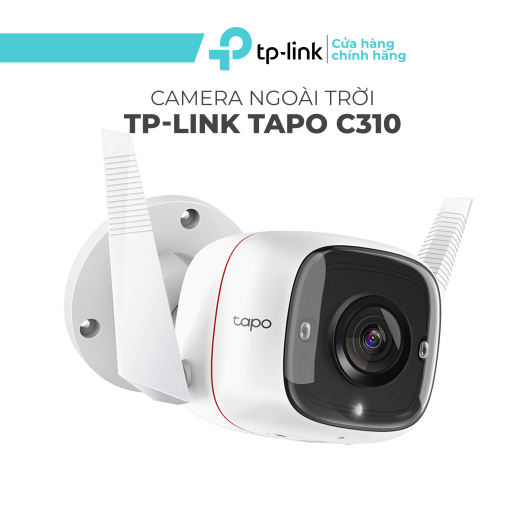 Camera Wifi TP-Link Tapo C310 3MP Camera Giám Sát An Ninh Ngoài Trời - Camera ngoài trời chuẩn IP66 - Tầm nhìn hồng ngoại lên đến 30m - Phát hiện chuyển động báo động vào ban đêm - Bảo hành chính hãng
