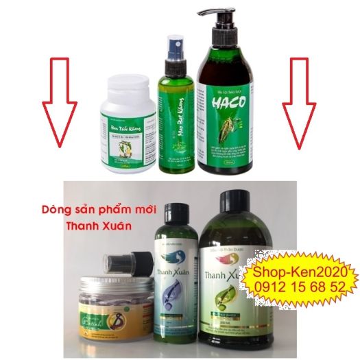 Bộ 3 sản phẩm tóc Haco ngăn ngừa rụng tóc, hói đầu, kích thích mọc tóc