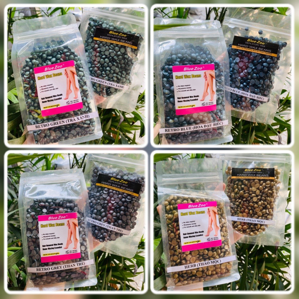 300g Sáp wax lông Hard wax beans Bluezoo cao cấp siêu bám lông