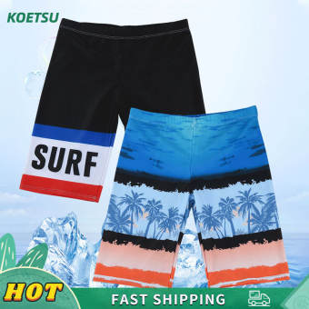 KOETSU【COD】🌊65-75Kg, Quần Bơi Người Lớn Ngoại Cỡ Năm Điểm Sành Điệu Quần Đi Biển Nam Mùa Xuân Nóng Bỏng Chống Lúng Túng In Hình Dáng Rộng