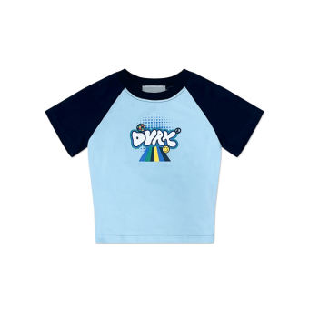 DVRK - Áo thun raglan nữ tay ngắn cổ tròn họa tiết DISCO - DVRK - 22SS